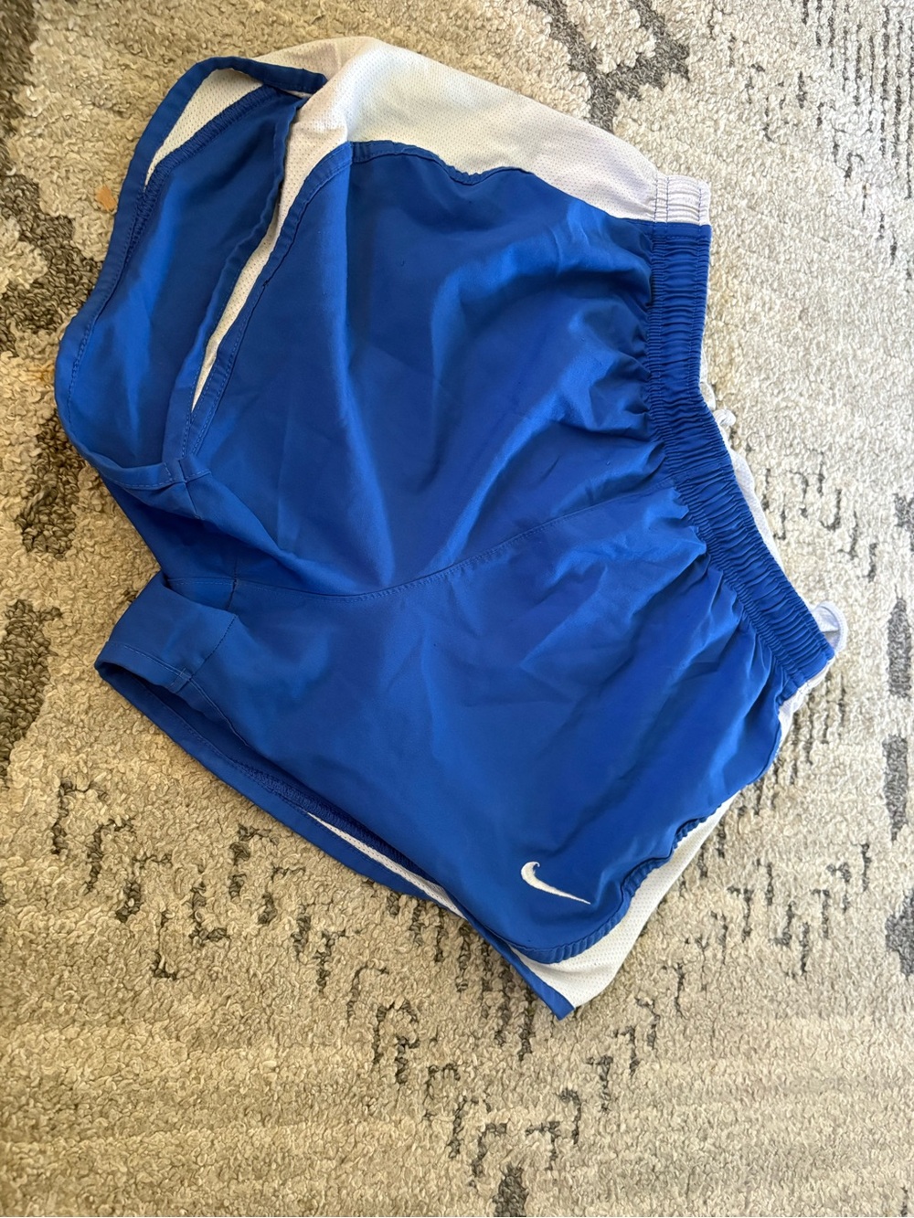 Nike Royal Blue Running Shorts with White Swoosh